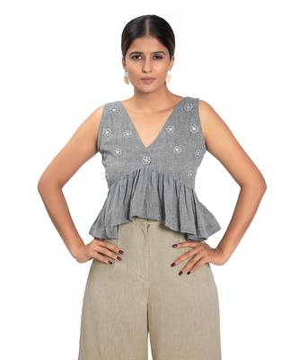 Sky Blue Cotton Top 3
