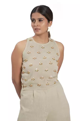 Olive Green Cotton Top