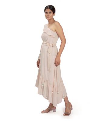 Peach Cotton Dress 3