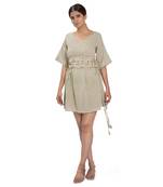 Olive Green Cotton Dress