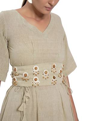 Olive Green Cotton Dress 4
