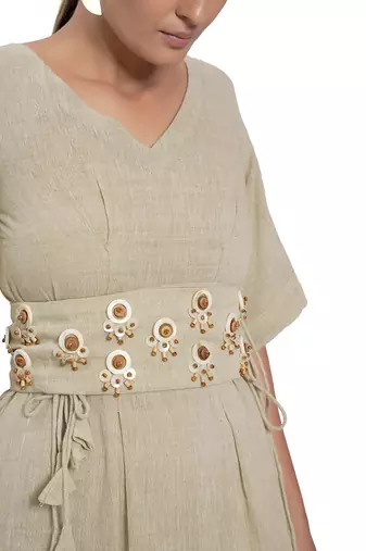Olive Green Cotton Dress