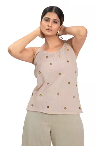 Peach Cotton Top