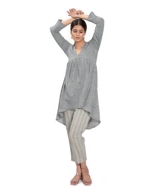 Sky Blue Cotton Kurta Set 3
