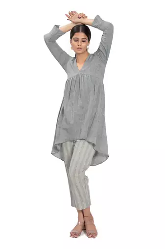 Sky Blue Cotton Kurta Set
