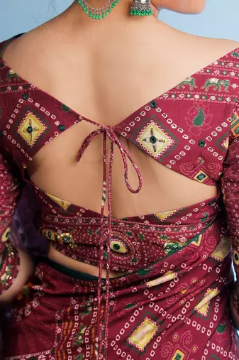 Red Raas Mandal Saree