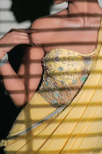 Yellow Saree Gown