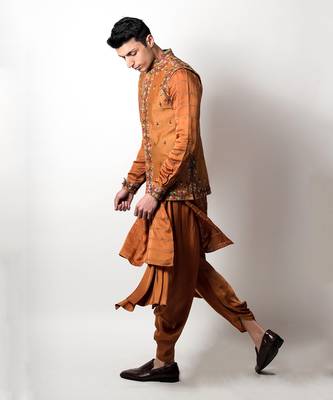 Yellow Phalgun Nehru Jacket 1