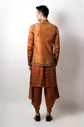 Yellow Phalgun Nehru Jacket