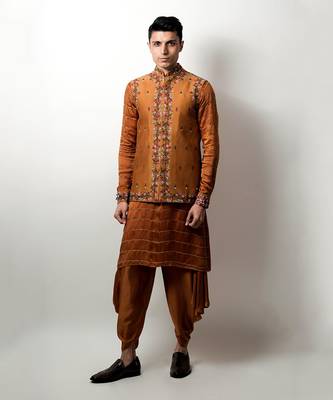 Yellow Phalgun Nehru Jacket 4