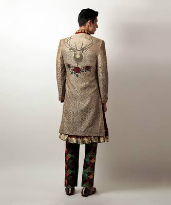 Gold Kian Sherwani 2