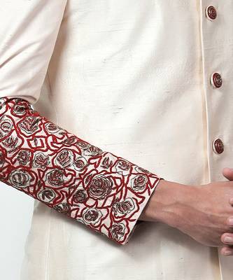 White Keyur Sherwani 2