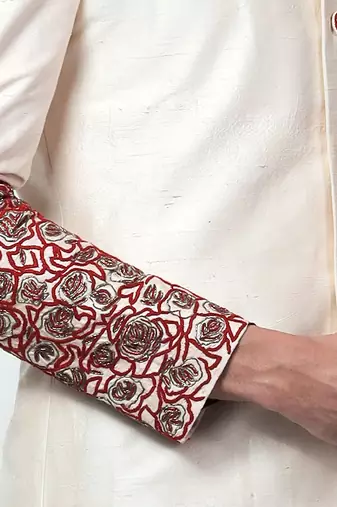 White Keyur Sherwani