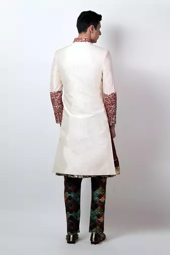 White Keyur Sherwani