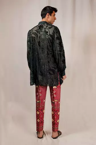 Red Raas Mandal Pants