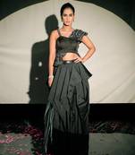 Black Rayon Designer Skirt 