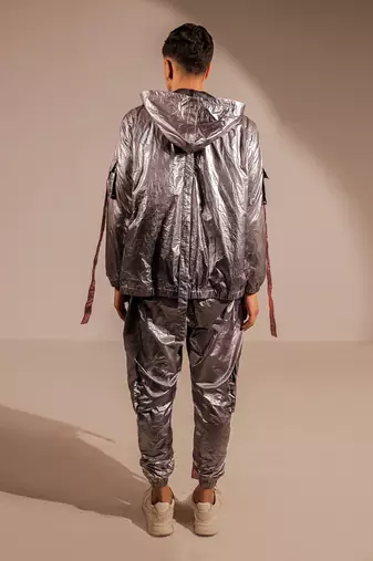 Silver Starships Joggers