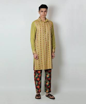 Natkhat Beige Kurta 1