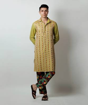 Natkhat Beige Kurta 5
