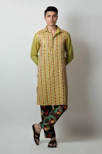 Natkhat Beige Kurta