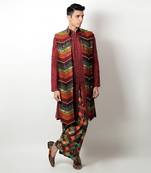 Brij Maroon Nehru Set