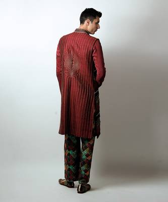 Brij Maroon Nehru Set 2
