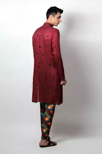 Brij Maroon Kurta