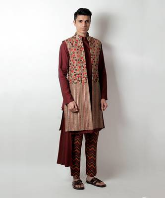 Bansi Beige Nehru Set 1