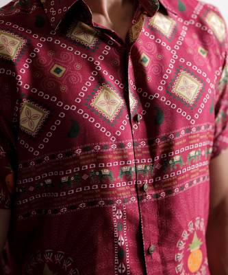Raas Red Mandal Shirt 2
