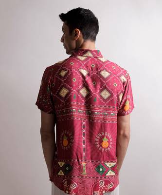 Raas Red Mandal Shirt 3