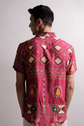 Raas Red Mandal Shirt