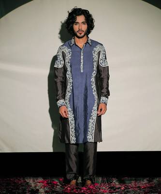 Pathani Blue Kurta Set 1