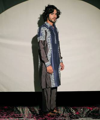 Pathani Blue Kurta Set 2