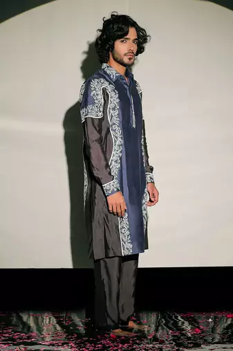 Pathani Blue Kurta Set