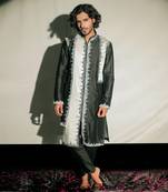 Black Embroidered Layred Kurta Set