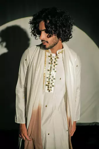 White Embroidered Kurta Set