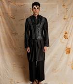 Kavach Black Kurta Set