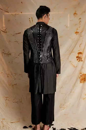 Kavach Black Kurta Set