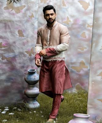 Spectral Beige Kurta 1