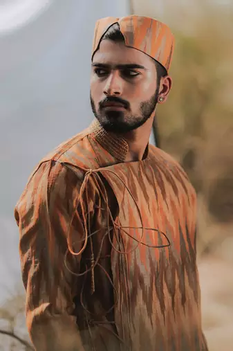 Artists Yellow Angrakha Set