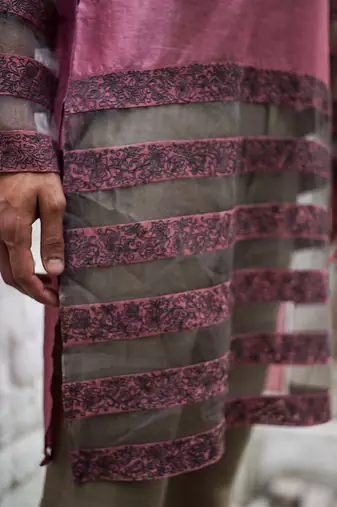 Crafted Pink Kurta