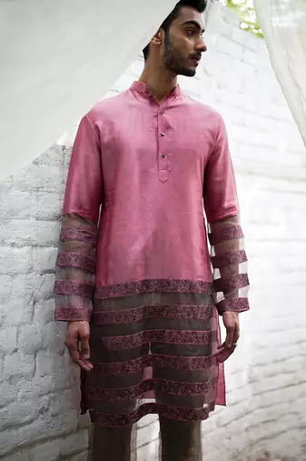 Crafted Pink Kurta