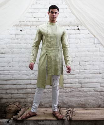 Origami Green Kurta 1