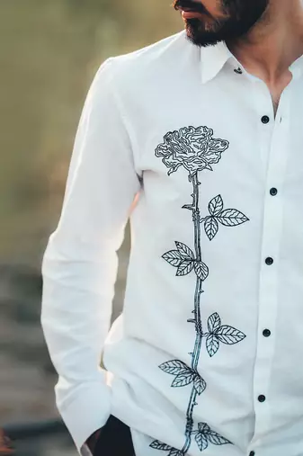 Desert White Rose Shirt