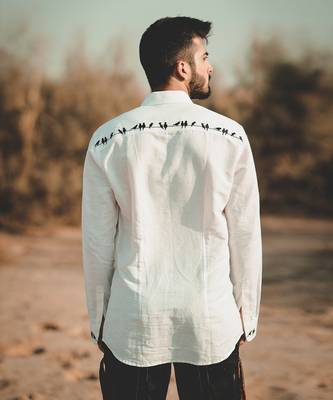 Shadow White Bird Shirt 2