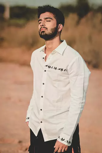 Shadow White Bird Shirt