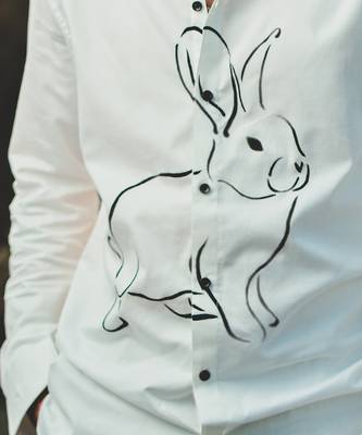 Witty White Rabbit Shirt 2