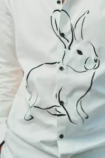 Witty White Rabbit Shirt