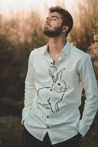 Witty White Rabbit Shirt