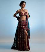 Red Raas Mandal Skirt Set